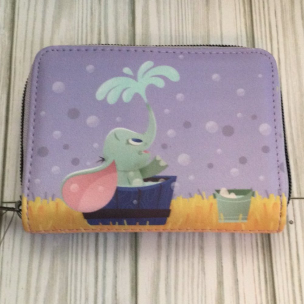 Loungefly Disney Dumbo Bath Time mini zipper wallet *NEW*